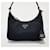 Prada Borsa Mini in Nylon Rieditata Nero - vista 2