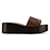 Fendi Leder-Plattform-Slide Braun  - Ansicht 1