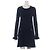 Chanel Kleid aus blauer Wolle und Kaschmir mit Kabelstrick FR34 Marineblau