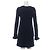 Chanel Kleid aus blauer Wolle und Kaschmir mit Kabelstrick FR34 Marineblau - Ansicht 2