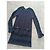 Chanel Kleid aus blauer Wolle und Kaschmir mit Kabelstrick FR34 Marineblau - Ansicht 3