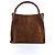Fendi Borsa a spalla Peekaboo Light in suede Nero - vista 4