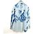 Louis Vuitton Giacca da lavoro a righe con monogramma ad acquerello Blu - vista 3