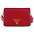 Prada Bolsa de Ombro Crossbody Vitello Daino Vermelho
