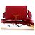 Prada Bolsa de Ombro Crossbody Vitello Daino Vermelho - vista 6