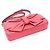 Valentino Borsa a tracolla in pelle rosa profondo con nastro - vista 5