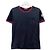 Moncler Blaue Baumwoll-T-Shirt mit gesticktem Logo