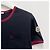Moncler Blaue Baumwoll-T-Shirt mit gesticktem Logo - Ansicht 12