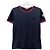 Moncler Blaue Baumwoll-T-Shirt mit gesticktem Logo - Ansicht 9