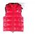 Moncler Chaleco de plumas con capucha Worms Roja