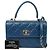 Trendy CC Chanel Borsa a spalla piccola CC alla moda con manico superiore Blu