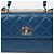 Trendy CC Chanel Borsa a spalla piccola CC alla moda con manico superiore Blu - vista 3