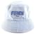 Fendi Cappello Bucket Logo Bianco  - vista 1