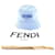 Fendi Cappello Bucket Logo Bianco  - vista 5