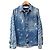 Off White Diag Denimjacke Blau