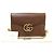 Gucci Mini borsa a tracolla GG Marmont in pelle texturizzata marrone con catena - vista 2