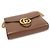Gucci Mini borsa a tracolla GG Marmont in pelle texturizzata marrone con catena - vista 5