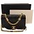 Chanel Bolsa mini de corrente em couro de cordeiro com aba acolchoada Multicor