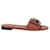 Fendi Leder-Slide Rot  - Ansicht 4