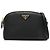 Prada Bolso de hombro de cuero negro
