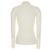 Moncler Polo de algodão misto com ribanas e patch de logo Branco - vista 5