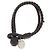 Bottega Veneta Bracciale Intrecciato Napa Nero - vista 5