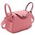 Hermès Borsa a mano e spalla Lindy Mini Evercolor Rosa Azalea con hardware argentato - vista 3