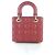 Dior Borsa Tote Cannage ABC Lady a tracolla Rosso - vista 4