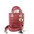 Dior Borsa Tote Cannage ABC Lady a tracolla Rosso - vista 8
