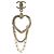 Chanel orecchino a catena a forma di cuore cc CC - vista 2