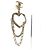 Chanel orecchino a catena a forma di cuore cc CC - vista 3