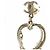 Chanel orecchino a catena a forma di cuore cc CC - vista 4