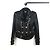 Balmain Lammfell Rider Lederjacke Schwarz