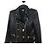 Balmain Lammfell Rider Lederjacke Schwarz - Ansicht 2