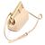 Fendi Borsa a spalla piccola in Napa beige con logo dorato Marrone - vista 3