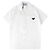 Prada Camisa de algodón de manga corta con logo triangular Plata