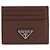 Prada Leather Card Wallet Red