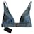 Top bralette de denim Prada IT38 Azul