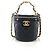 Chanel Borsa a spalla con manico superiore, astuccio cosmetico brevettato Nero