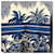 Dior Logo Palm Kaschmir Wolle Strick Blau - Ansicht 4