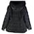 Prada Jaqueta acolchoada com capuz de pele e logo triangular em nylon Preto - vista 3