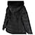 Prada Jaqueta acolchoada com capuz de pele e logo triangular em nylon Preto - vista 4