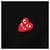 Comme Des Garcons Strickpullover mit Double Heart Patch Schwarz  - Ansicht 8