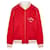 Céline Teddy-Jacke aus Satin Rot  - Ansicht 1