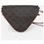 Céline Borsa a tracolla in tela tan Triomphe Triangle Marrone - vista 3