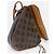 Céline Borsa a tracolla in tela tan Triomphe Triangle Marrone - vista 6