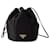 Prada Mini borsa a secchiello in satin nero  - vista 1