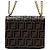 Fendi Mini borsa a flap con logo FF e catena dorata - vista 4
