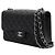Chanel Borsa classica grande con pattina Nero - vista 2