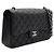 Chanel Borsa classica grande con pattina Nero - vista 3